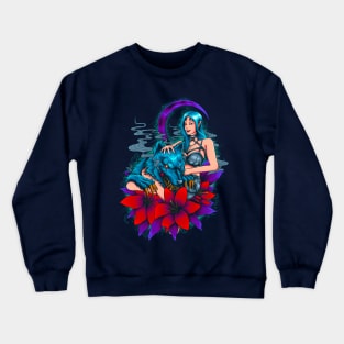 wolf woman Crewneck Sweatshirt